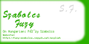 szabolcs fuzy business card